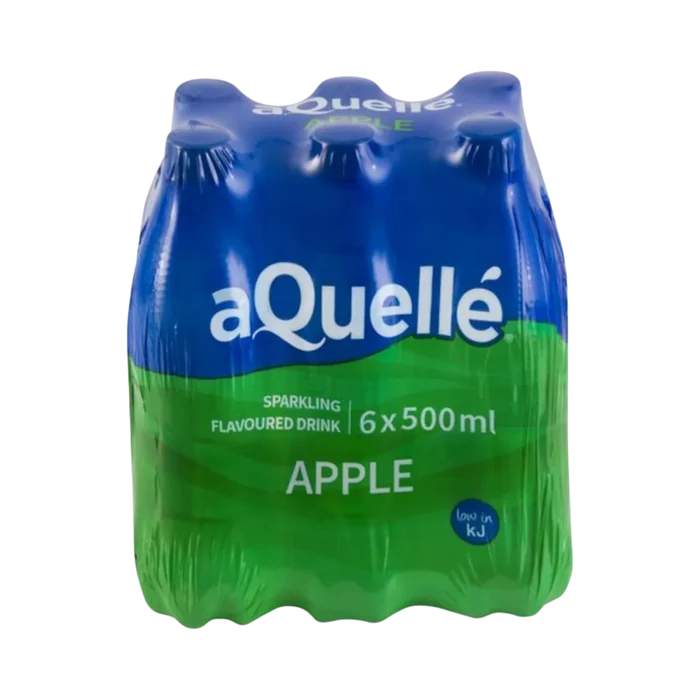 aQuellé Apple Flavoured Sparkling Water 6 × 500ml multipack front view