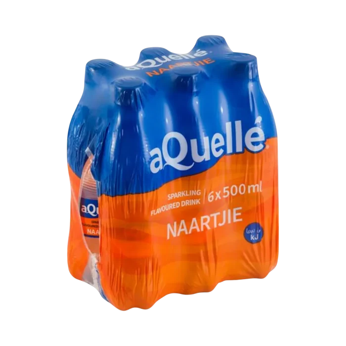 aQuellé Flavoured Sparkling Water - Naartjie (Pack of 6 x 500ml)