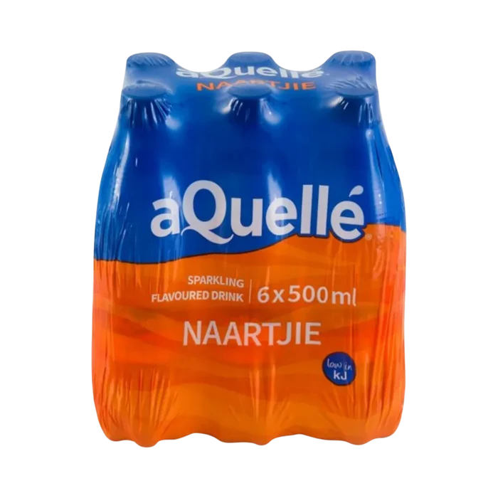 aQuellé Flavoured Sparkling Water - Naartjie (Pack of 6 x 500ml)