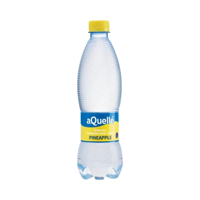 aQuellé Pineapple Flavoured Sparkling Water 500ml single bottle