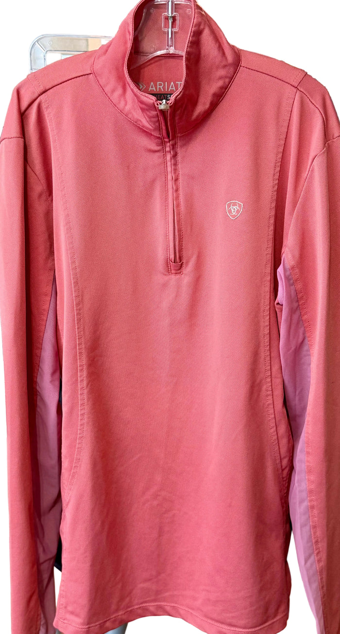 AriatTEK Heat Series Long Sleeve Riding Shirt | Women's XS | Coral Pink