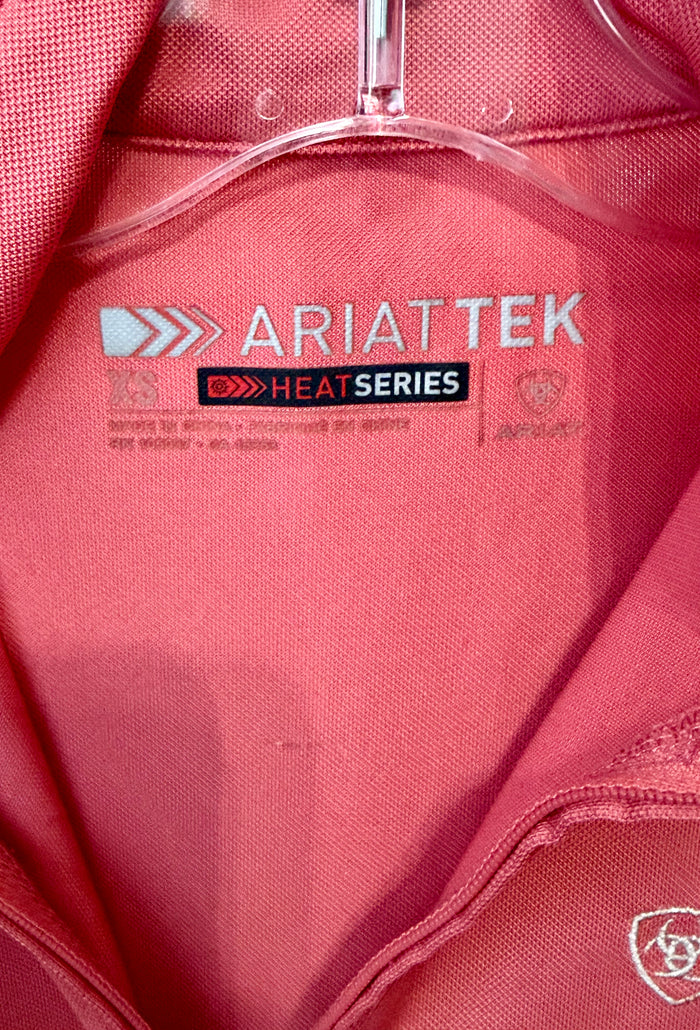 AriatTEK Heat Series Long Sleeve Riding Shirt | Women's XS | Coral Pink