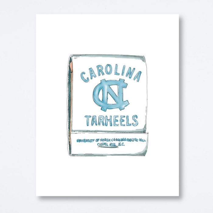 UNC White Tar Heels / 8 x 10
