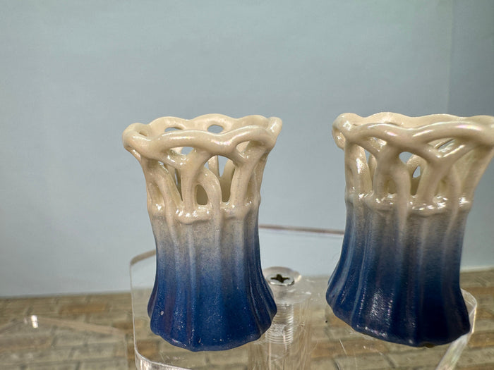 Artisan Vince Stapleton Handmade Pair Of Flower Vases