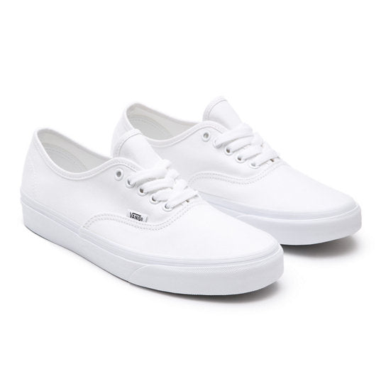 Vans Authentic W00 sneakers, true white canvas low top shoes size 6