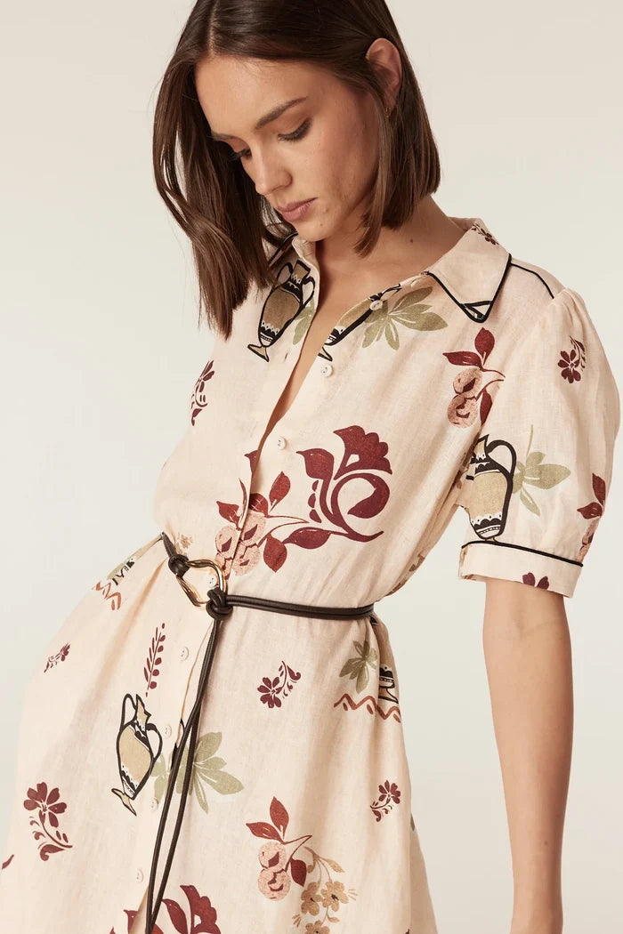 AVONDALE LINEN DRESS | Rustic Garden Print - Darling & Domain