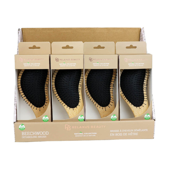 Beechwood Detangling Brush - Displayer of 12