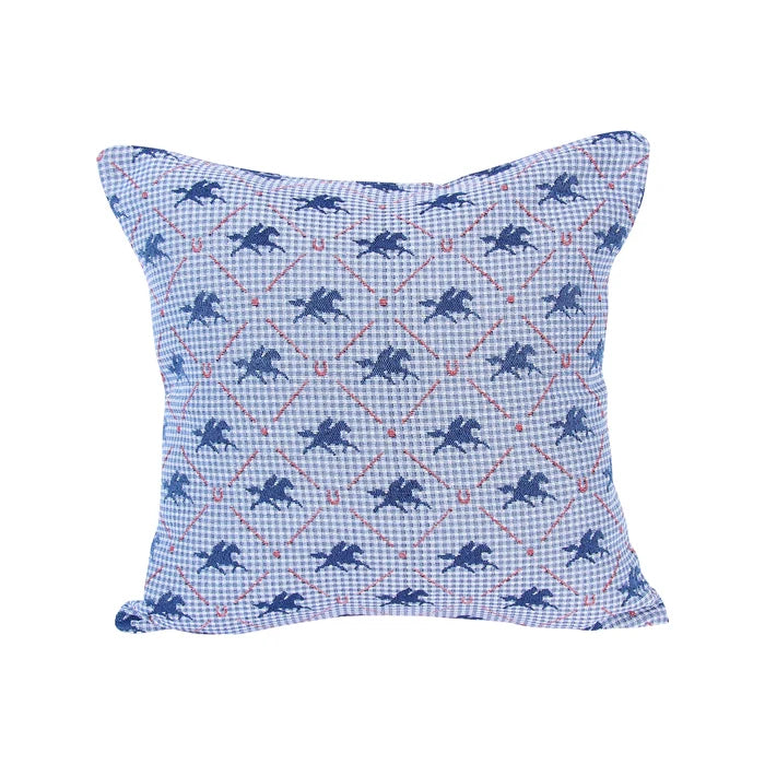 Blue Plaid Furlong Pillow