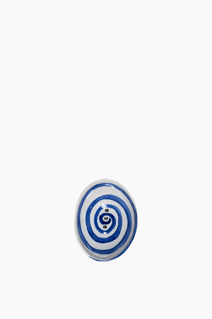 Blue Spiral Soap Dish
