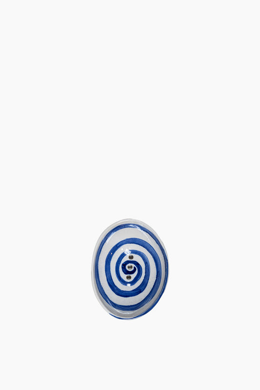 Blue Spiral Soap Dish