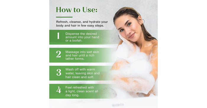 Body Wash and Shampoo with Aloe Vera and Bamboo Water (1 Gallon / 3.87L)