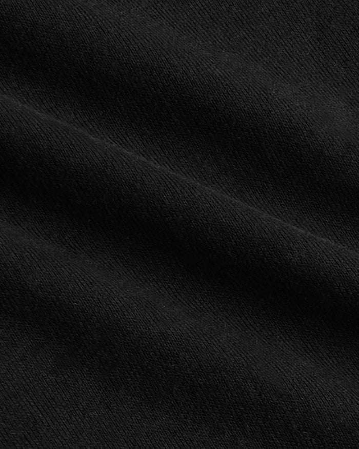 Boys' Classic Curved Hem Crew Neck 6-Pack, close-up of black fabric weave.