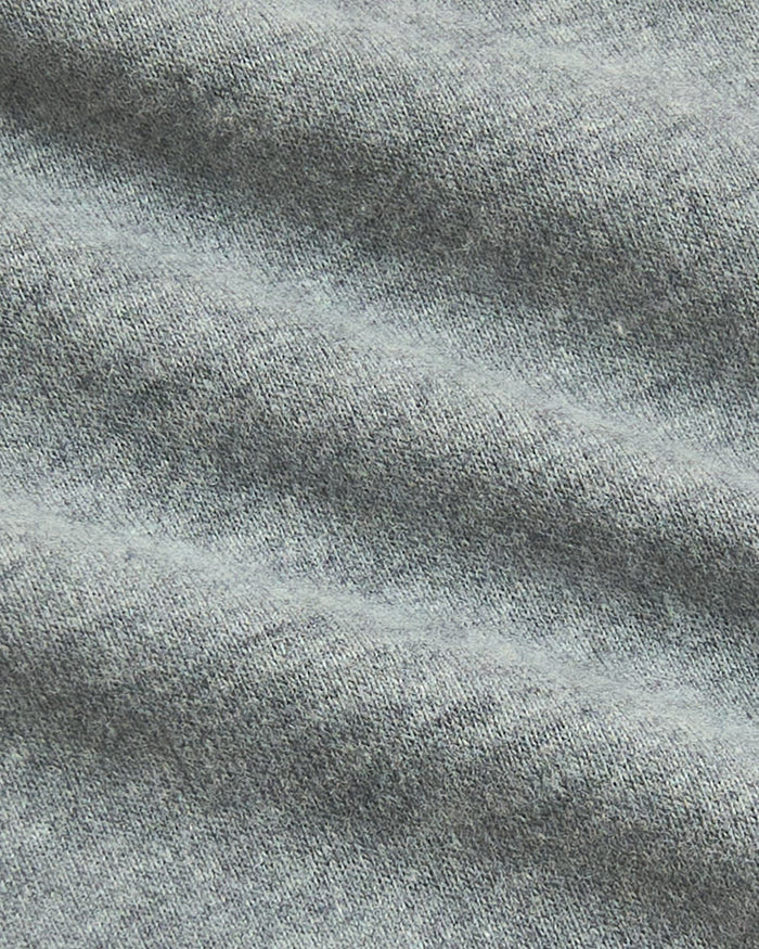 Boys' Heather Gray Classic Long Sleeve Crew Neck fabric close-up.