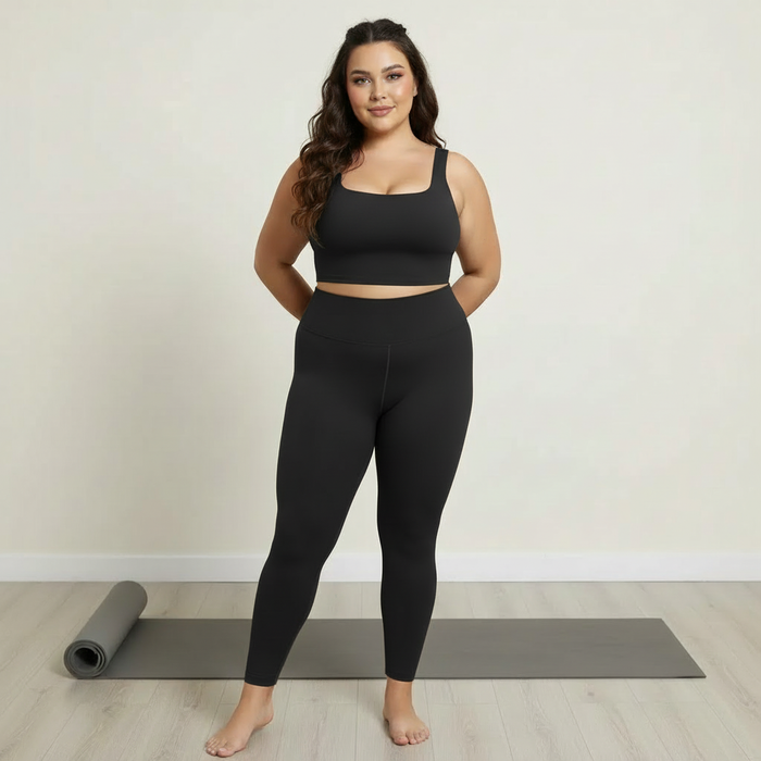 Buttery Soft 2-Piece Yoga Set - High-Stretch Sports Bra & High-Waisted Leggings Combo