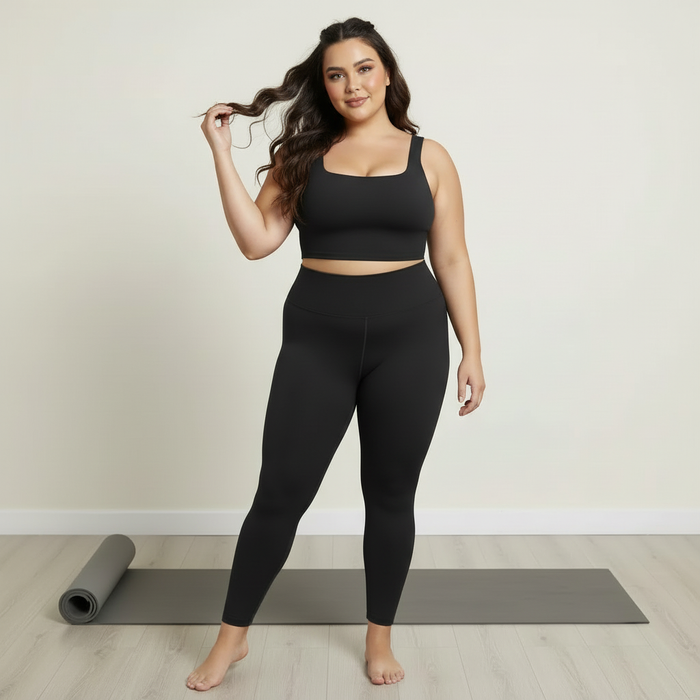 Buttery Soft 2-Piece Yoga Set - High-Stretch Sports Bra & High-Waisted Leggings Combo
