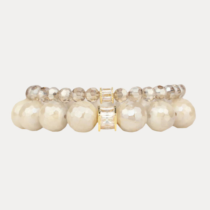Mother of Pearl Capiz Bracelet Set: Sophisticated and Stylish