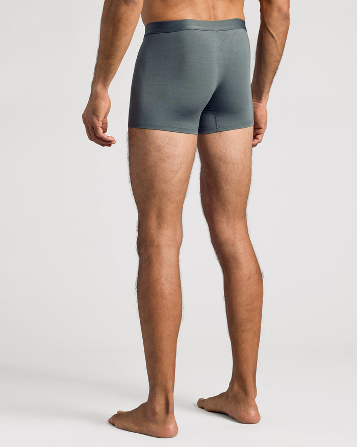 Back view of Carbon Boxer Trunks W/ Fly, emphasizing fit and comfort.