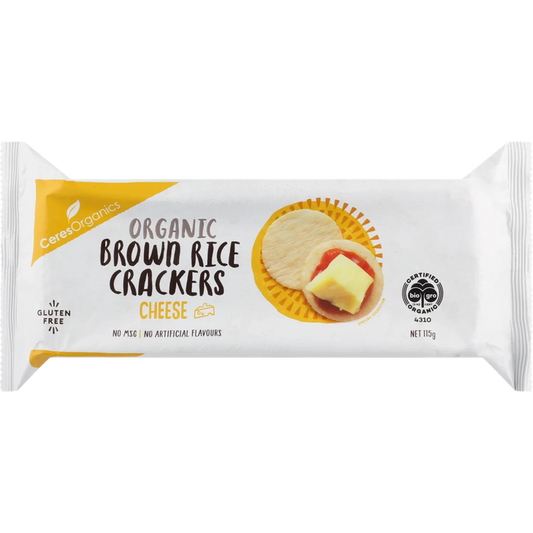 Ceres Organics Brown Rice Crackers Cheese - 115g - L'Organic
