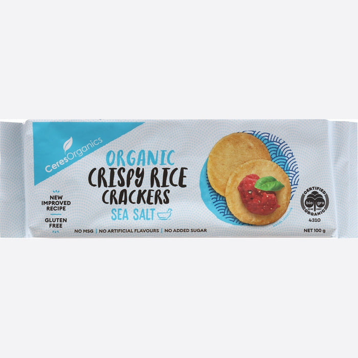 Ceres Organics Organic Rice Crackers Sea Salt - 100g - L'Organic