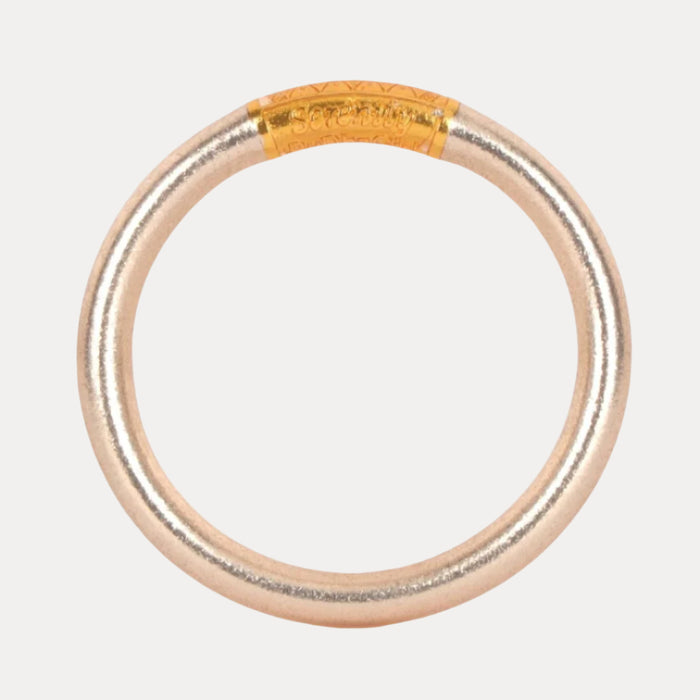 Champagne Tzubbie All Weather Bangle® (AWB®) - Serenity Prayer | Bangle Bracelets for Women | BuDhaGirl