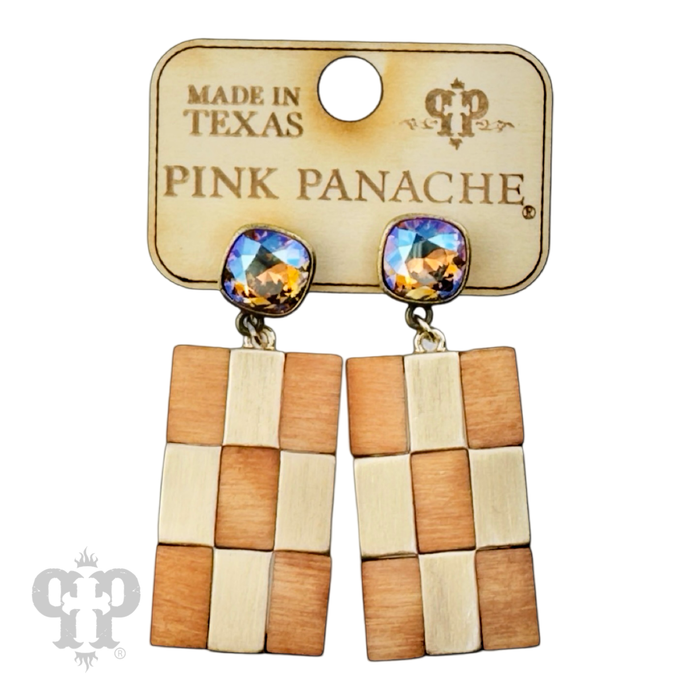 Checkerboard earring