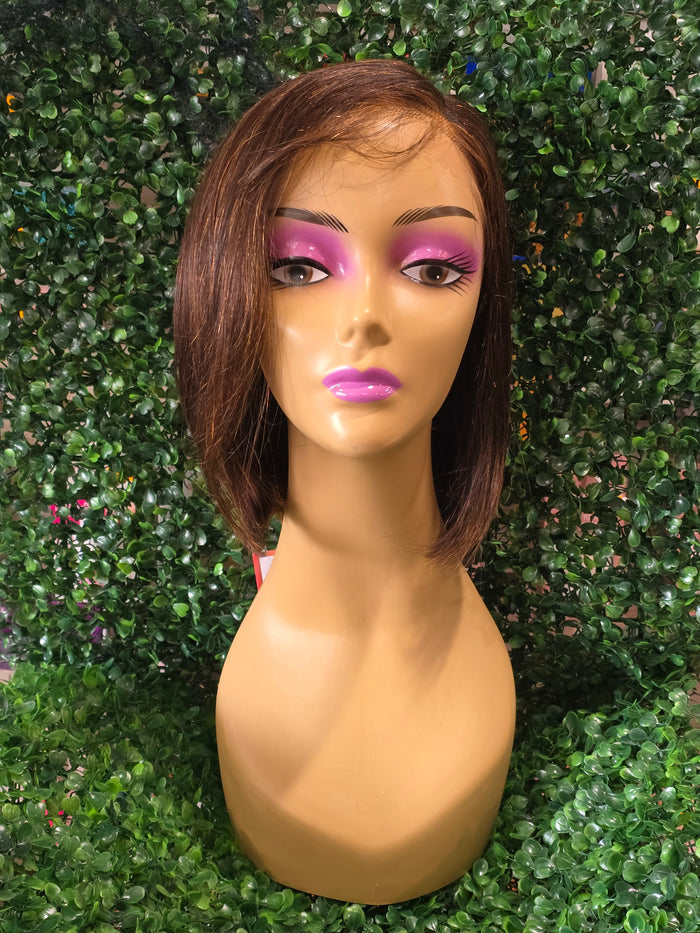 Chic Straight Human Bob Wig 10"