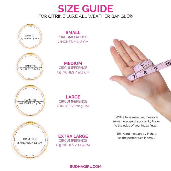 Citrine Luxe All Weather Bangle®(AWB®) - Serenity Prayer | Bangle Bracelets for Women | BuDhaGirl