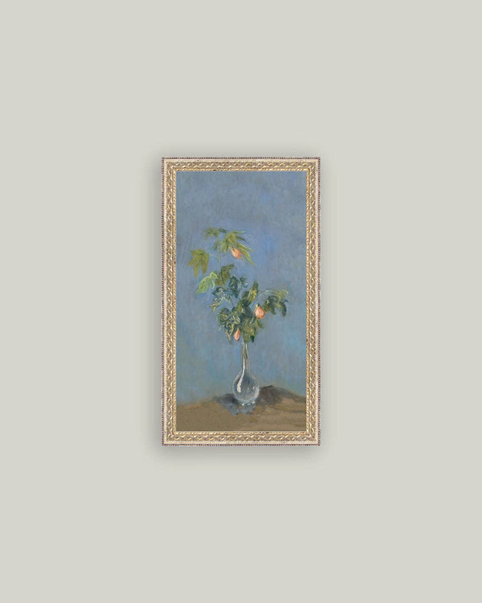 Claude Monet Flowers In A Glass Vase Framed Art