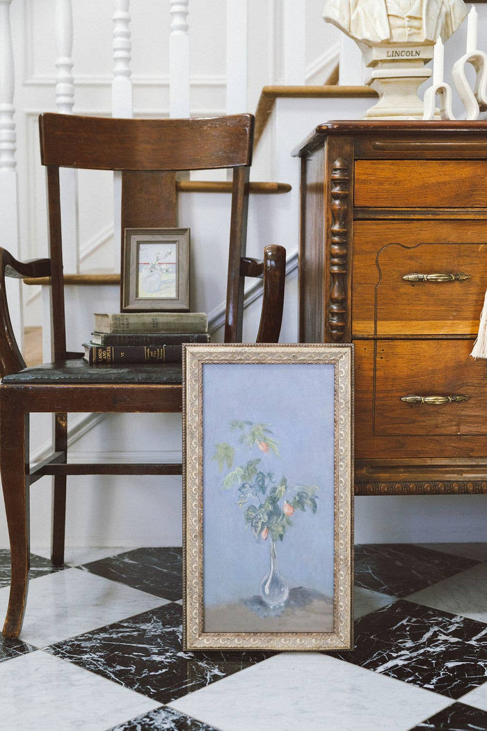 Claude Monet Flowers In A Glass Vase Framed Art