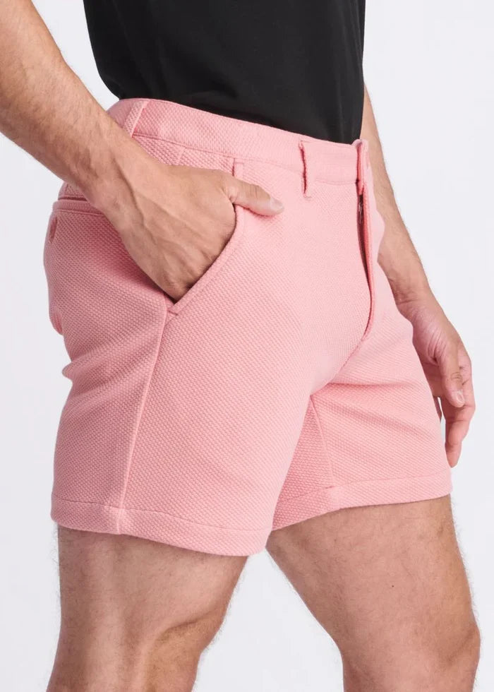Cobbler 6" Inseam Textured Stretch Knit Chino Shorts PM-2541