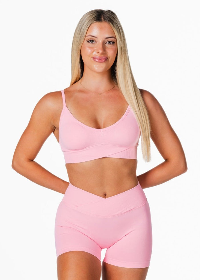 Cross Over Crop - Pretty Pink - Kikiva Collection