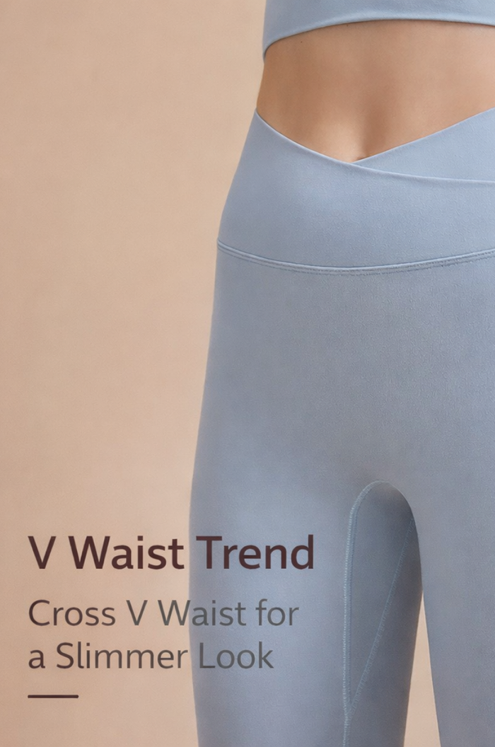 Cross V-Waist Seamless Antibacterial Leggings – Sculpting Yoga Pants | Singapore Activewear