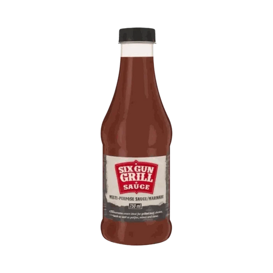750ml Crown National Sauce BBQ Six Gun Grill spice bottle for flavorful grilling