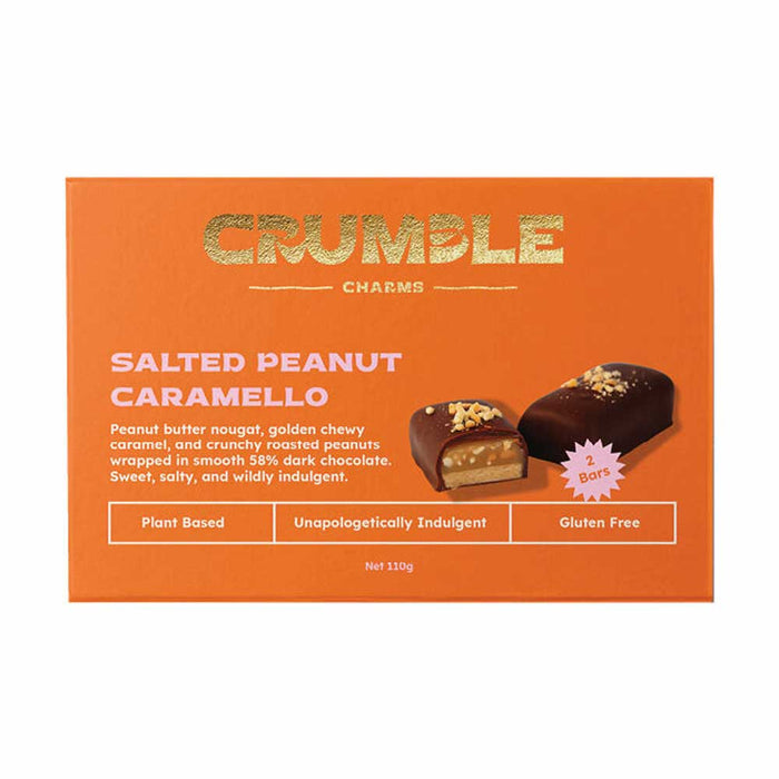 Crumble Charms Salted Peanut Caramello Bar - 2 Pack