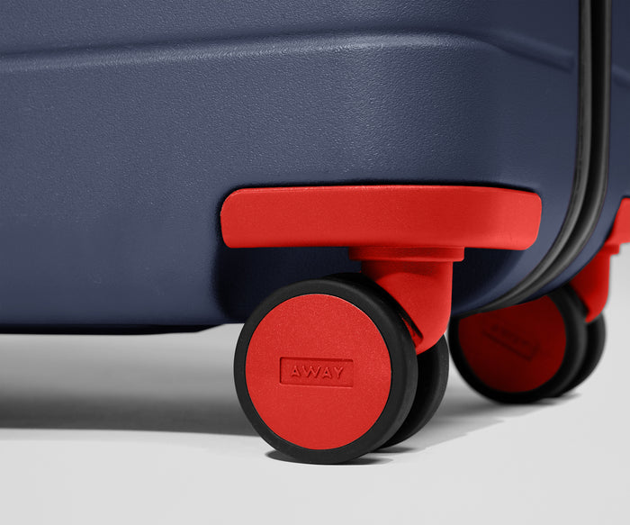 Custom Carry-On Wheel Set in Cherry Red