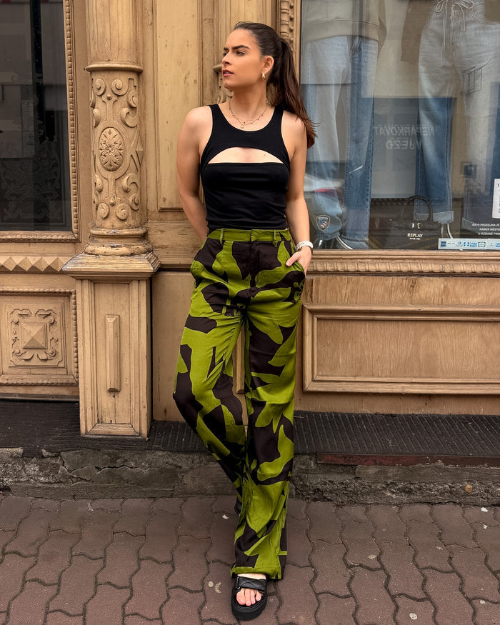DÁMSKÉ KALHOTY REPLAY S CELOPLOŠNÝM VZOREM