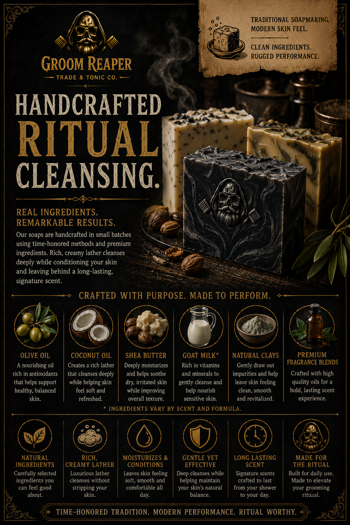 Death by Citrus Full Ritual Set – Beard Oil, Balm, Butter, Soap & Comb | Groom Reaper