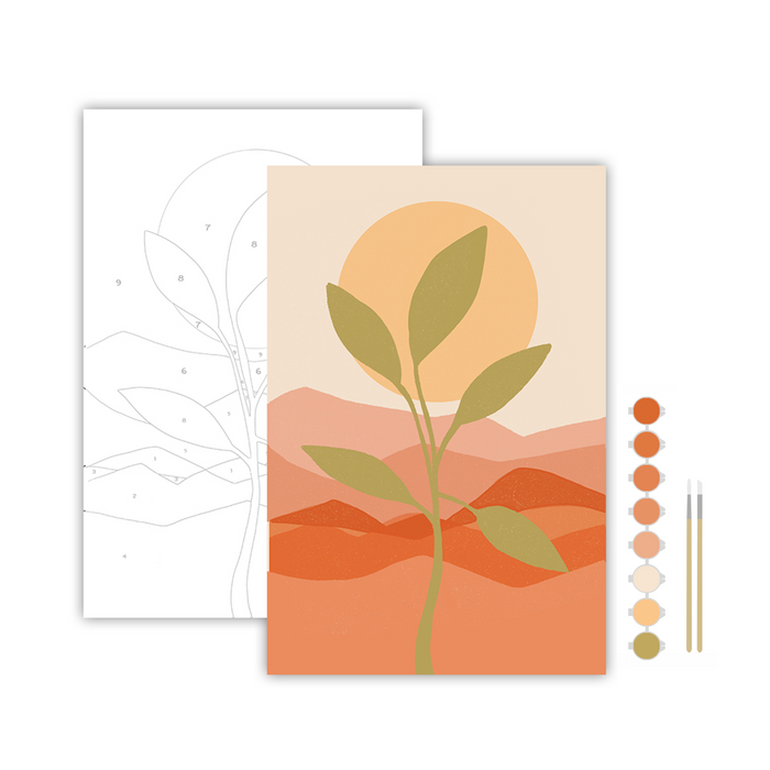 Desert Sunset Meditative Art Paint by Number Kit | Breathe People