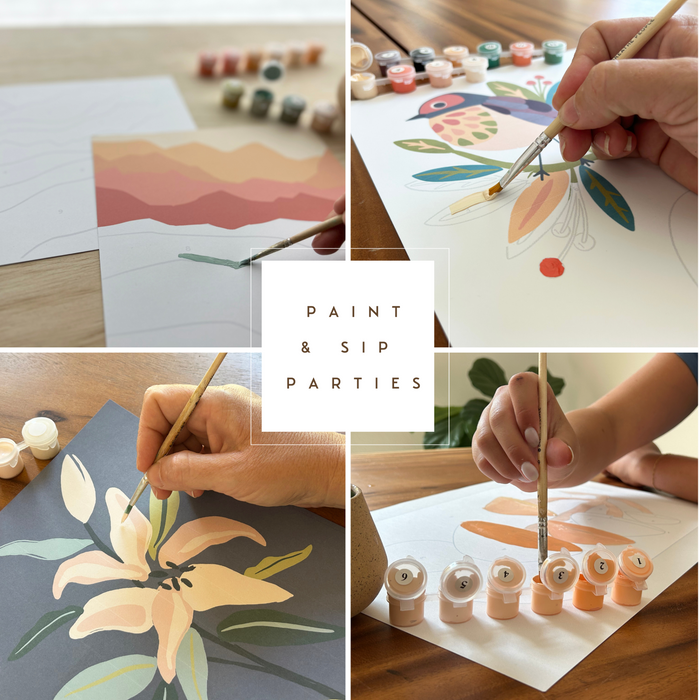 Desert Sunset Meditative Art Paint by Number Kit | Breathe People