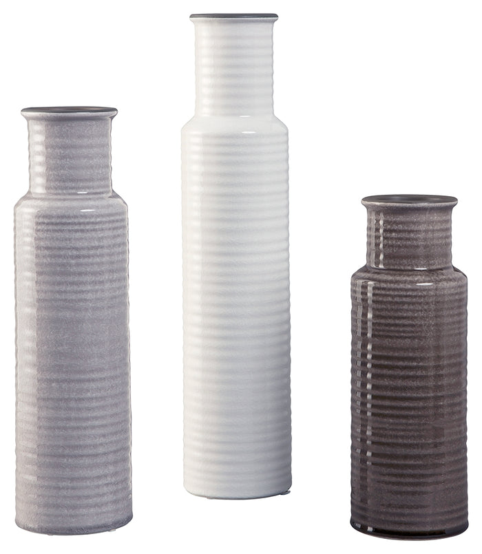 Deus A2000132 GrayWhiteBrown Vase Set 3CN