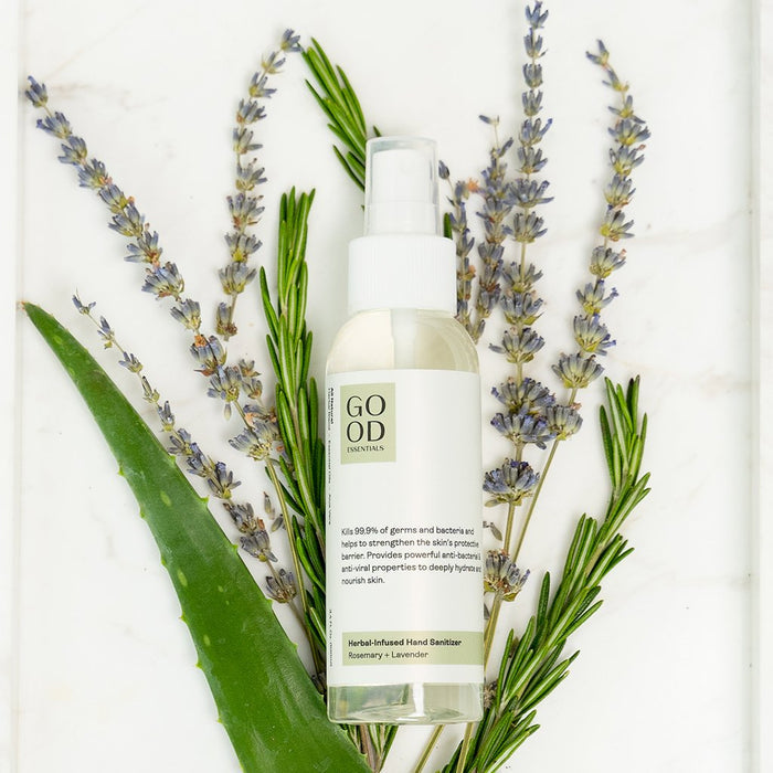 DISCONTINUED -Herbal Infused Hand Sanitizer - Rosemary + Lavender | Good Essentials
