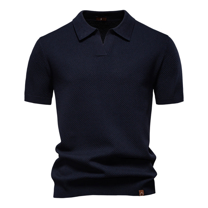 Dorian - Polo homme structuré avec col ouvert moderne