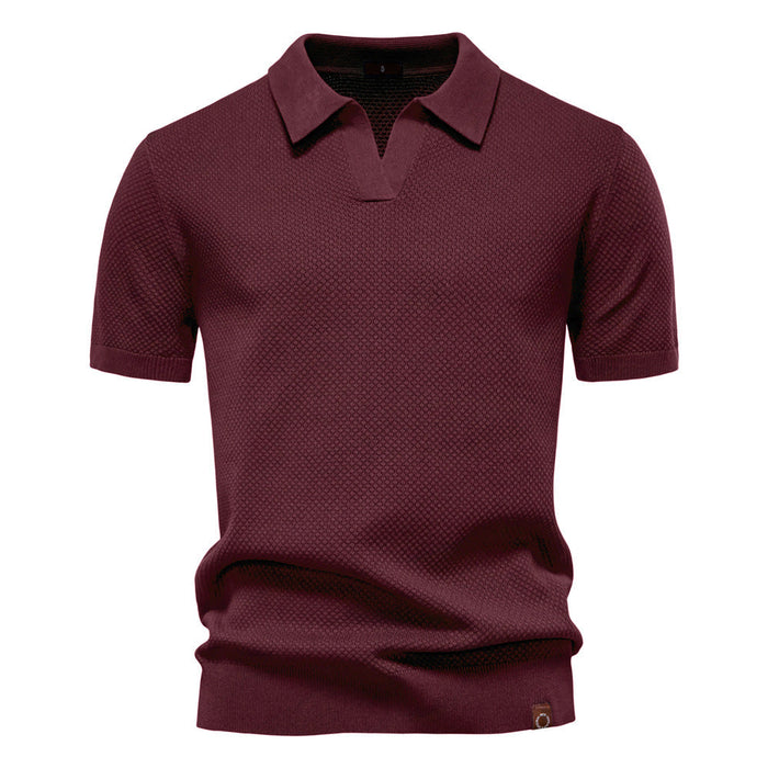 Dorian - Polo homme structuré avec col ouvert moderne