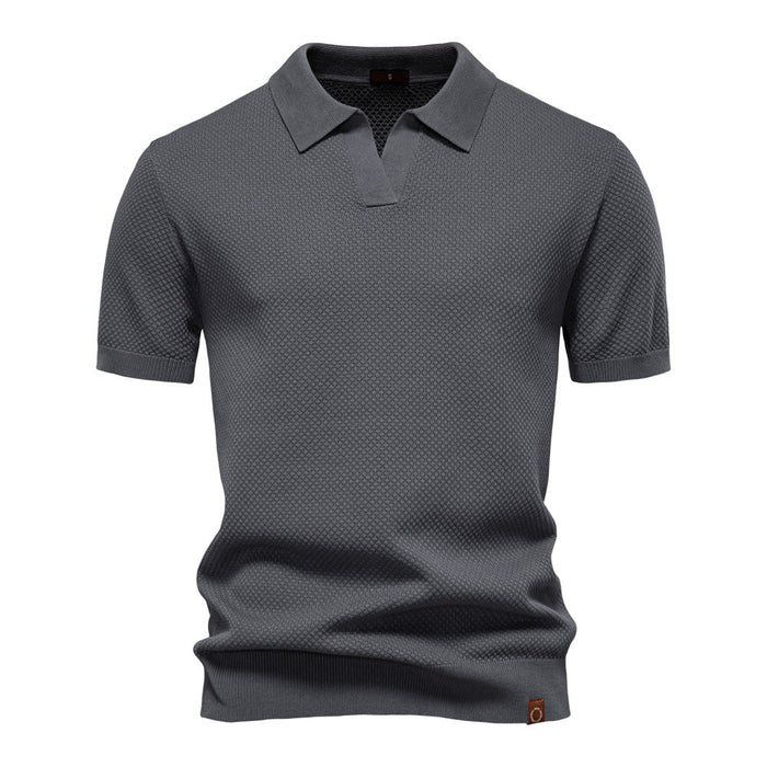 Dorian - Polo homme structuré avec col ouvert moderne