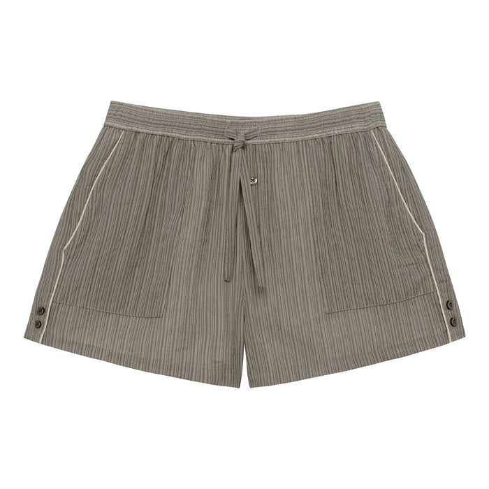 NEW- Driftwood Pebble Stripe PJ Short - Parke & Ronen