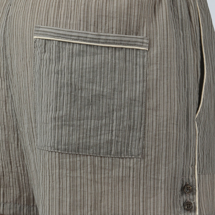 NEW- Driftwood Pebble Stripe PJ Short - Parke & Ronen