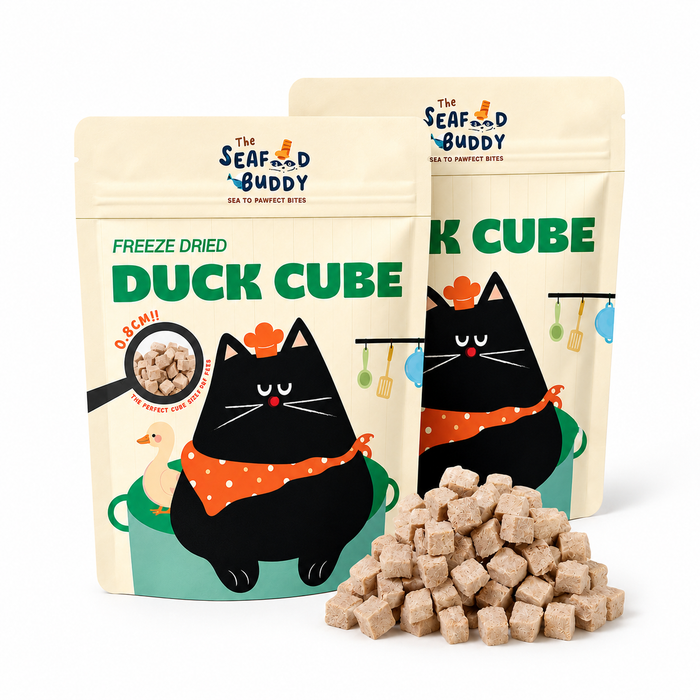 Duck Cube 0.8cm - Perfect Bite Size for Cats & Dogs [Small & Senior Pets]