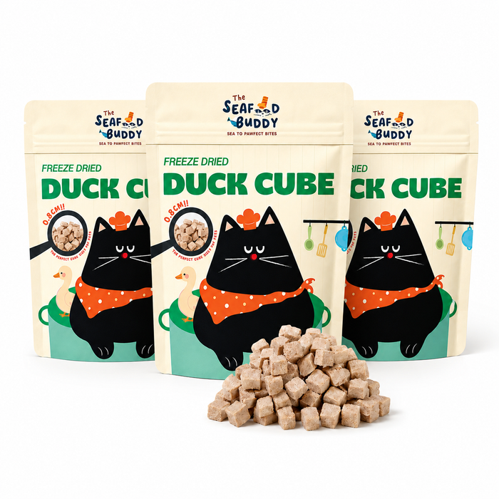 Duck Cube 0.8cm - Perfect Bite Size for Cats & Dogs [Small & Senior Pets]