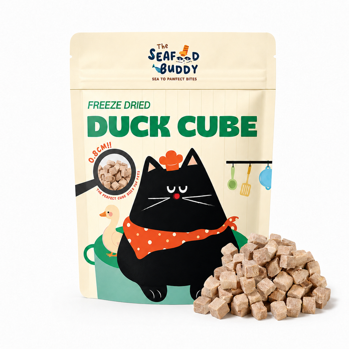 Duck Cube 0.8cm - Perfect Bite Size for Cats & Dogs [Small & Senior Pets]
