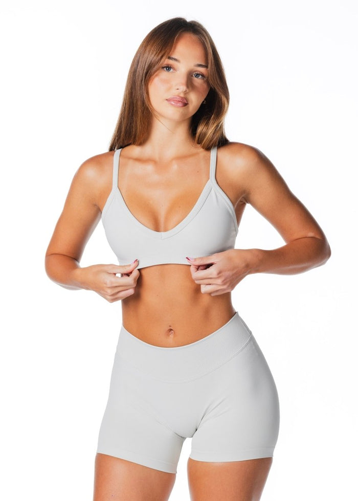 Dynamic 'Kayla' Crop - Ash Grey - Kikiva Collection